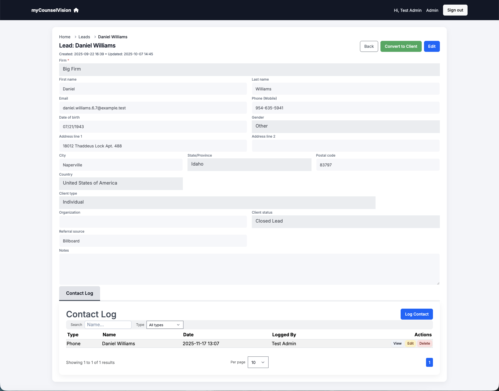 Automation for legal leads and onboarding flows