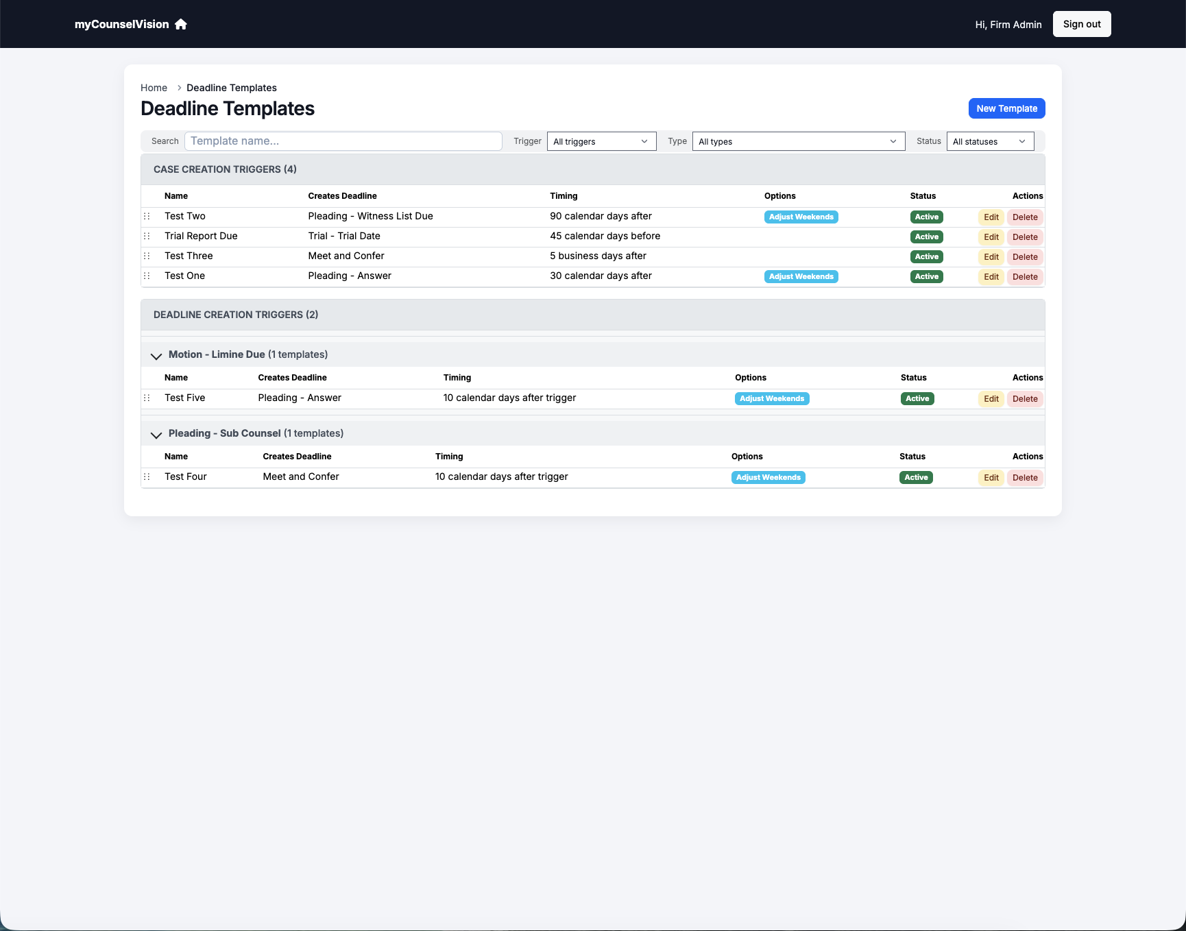 AI legal automated deadlines